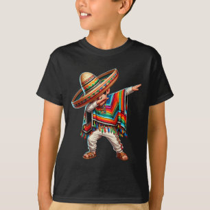 Mexican Boy Dabbing Poncho Cinco De Mayo T-Shirt