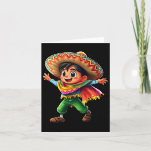 Mexican Boy Fiesta Poncho Cinco De Mayo Kids Celeb Karte