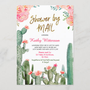 Mexican Cactus Baby Shooter by Mail Einladung