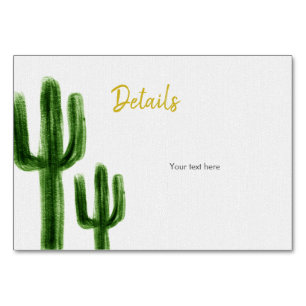 Mexican Cactus Insert Card Tischnummer