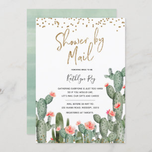 Mexican Cactus Shows by Mail Brautparty Einladung