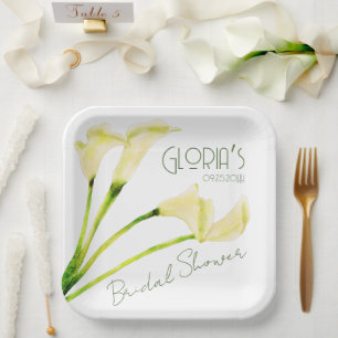 Mexican Calla Lily Brautparty Pappteller