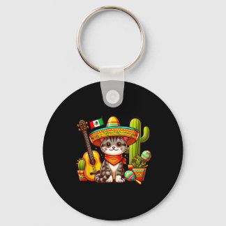 Mexican Cat Cinco De Mayo Kitten Let's Fiesta Viva Schlüsselanhänger