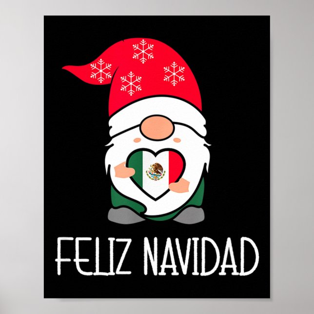 Mexican Christmas Gnome Feliz Navidad Mexico  Poster (Vorne)