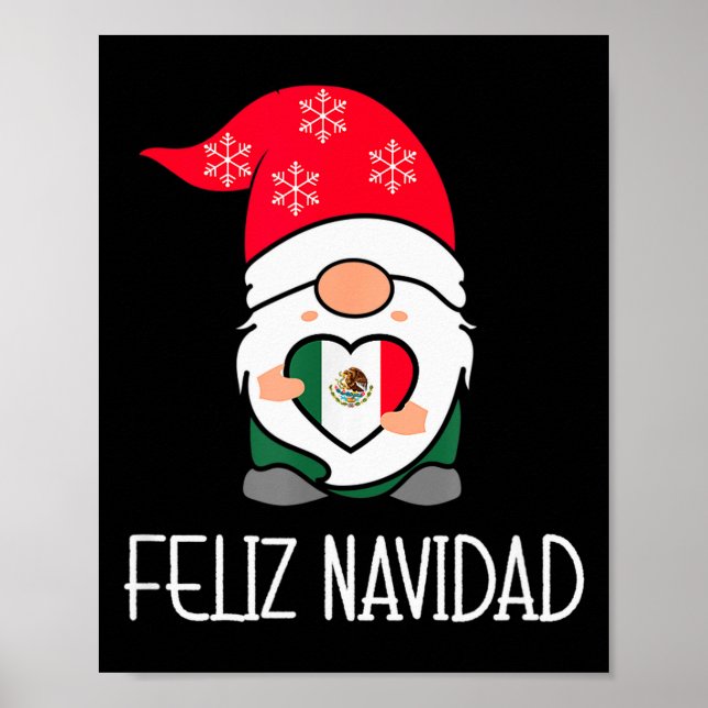 Mexican Christmas Gnome Feliz Navidad Mexico  Poster (Vorne)