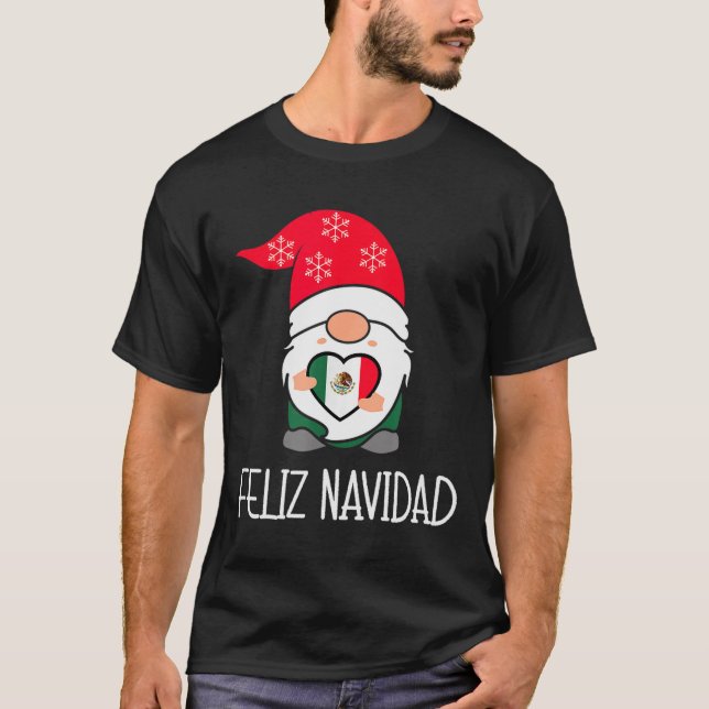 Mexican Christmas Gnome Feliz Navidad Mexico  T-Shirt (Vorderseite)