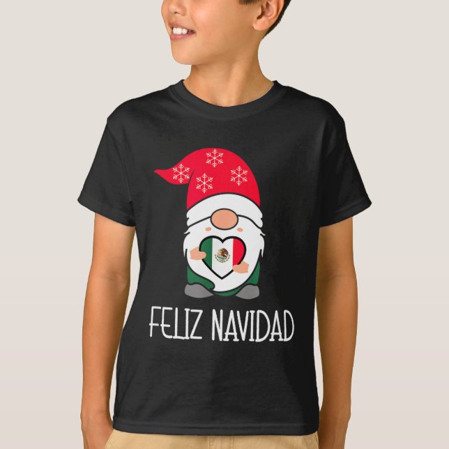 Mexican Christmas Gnome Feliz Navidad Mexico  T-Shirt (Vorderseite)