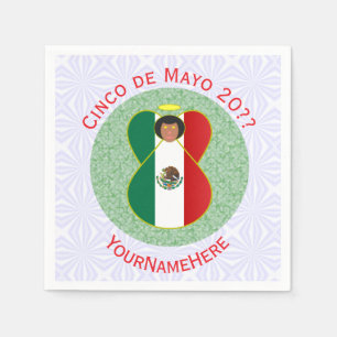 Mexican Cinco de Mayo Angel Personalisiert Serviette
