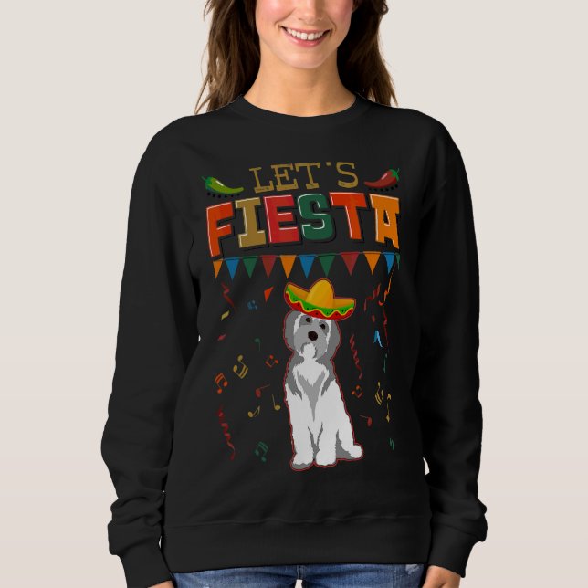 Mexican Cinco De Mayo Fiesta Let's Fiesta Doodle Sweatshirt (Vorderseite)