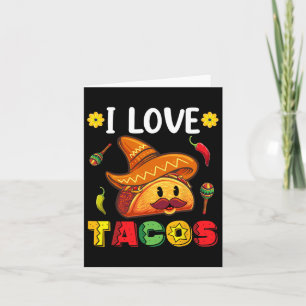 Mexican Cinco De Mayo Shirt I Liebe Tacos Karte