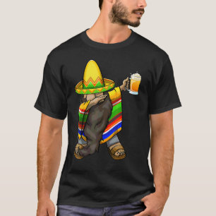 Mexican Dabbing Gnome Cinco De Mayo Poncho Sombrer T-Shirt