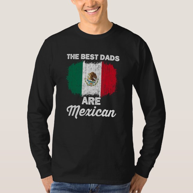 Mexican Dad For Men Mexicana Mexico Flag Fathers D T-Shirt (Vorderseite)