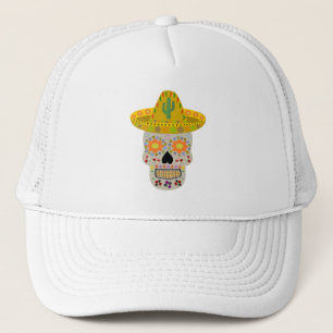 Mexican Day of the Dead Skull Truckerkappe