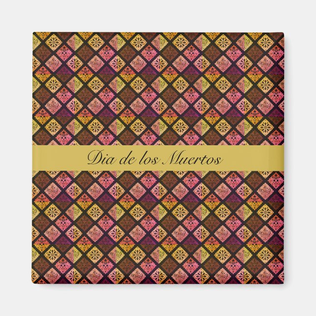 Mexican Dia de los Muertos anpassbar Magnet (Vorne)