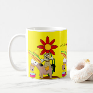 Mexican Donkey Dog Sombrero Yellow Tasse