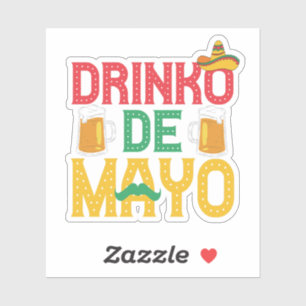Mexican Drinko de Mayo Funny Cinco de Mayo Gift Aufkleber