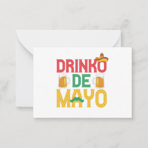 Mexican Drinko de Mayo Funny Cinco de Mayo Gift Mitteilungskarte