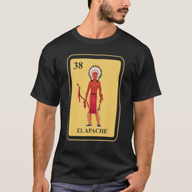 Mexican El Apache Traditionelle Bingo Card Native  T-Shirt (Vorderseite)