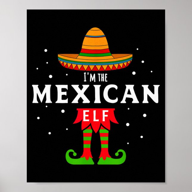 Mexican Elf Christmas Sombrero Feliz Navidad Gift  Poster (Vorne)