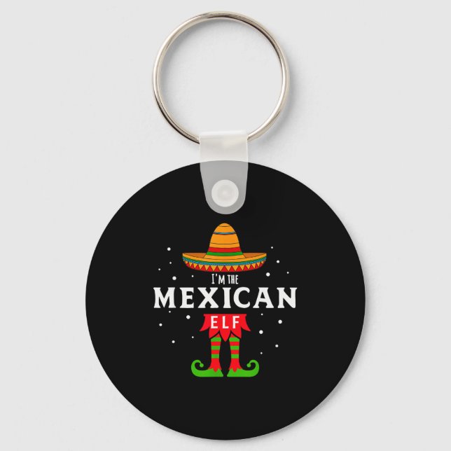 Mexican Elf Christmas Sombrero Feliz Navidad Gift  Schlüsselanhänger