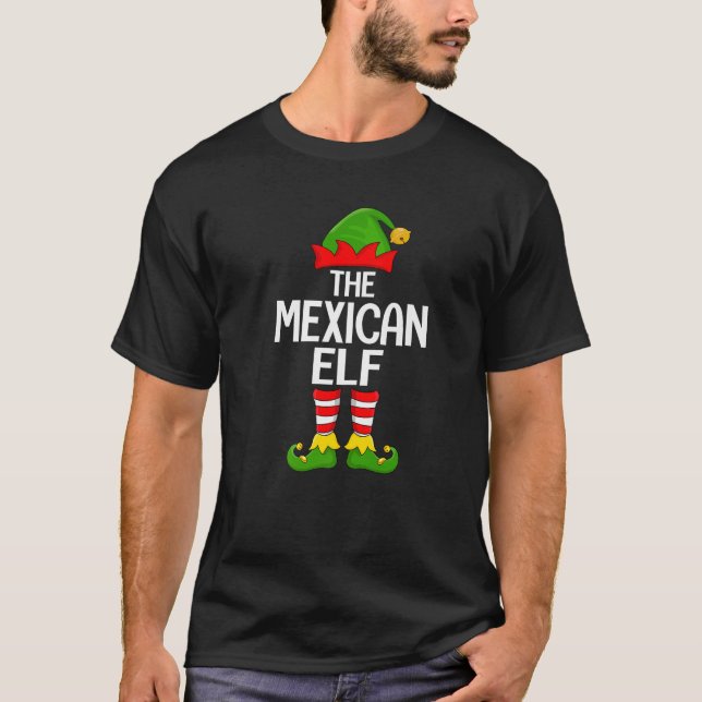 Mexican Elf Xmas Matching Family Elf Squad Christm T-Shirt (Vorderseite)