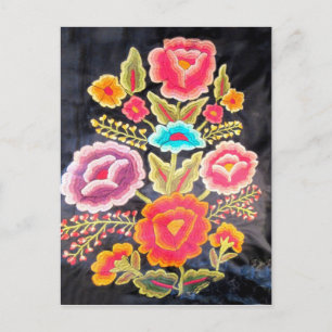 Mexican Embroidery design Postkarte
