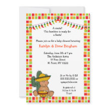 Mexican Fiesta Baby Dusche Invite Junge mittlere H