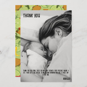 Mexican fiesta Baby Dusche Vielen Dank Dankeskarte