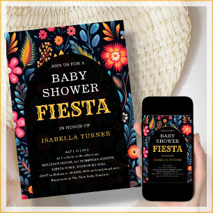 Mexican Fiesta Baby Shower Einladung