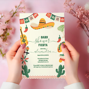 Mexican Fiesta Baby Shower Einladung