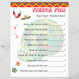 Mexican Fiesta Baby Shower 🎉 Fun Question Game Flyer