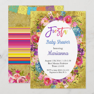 Mexican Fiesta Baby Shower Party Einladung