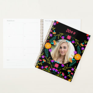 Mexican Fiesta Blume Black 2022 Custom Foto Planer