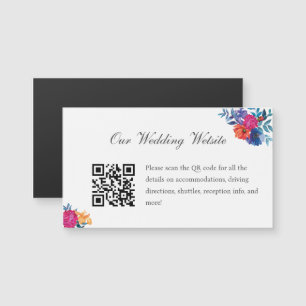 Mexican Fiesta Blume Wedding Details Magnet Card