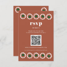 Mexican Fiesta Boho Barro Wedding QR Code