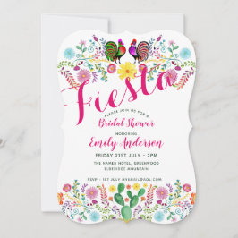 Mexican Fiesta Brautparty Roosters Folkloreen Blum Einladung