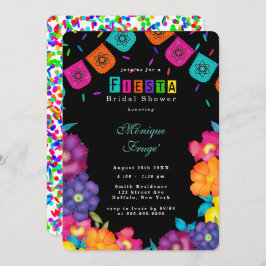 Mexican Fiesta Bright Florals Brautparty Einladung