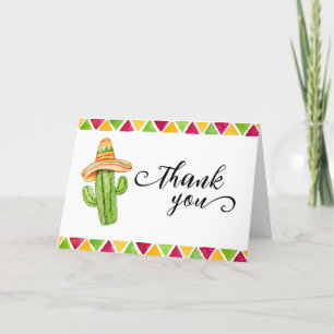 Mexican Fiesta Cactus Taco 'Bout A Baby Shower Dankeskarte