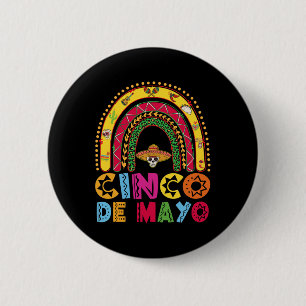 Mexican Fiesta Cinco De Mayo Rainbow Costume Boys Button