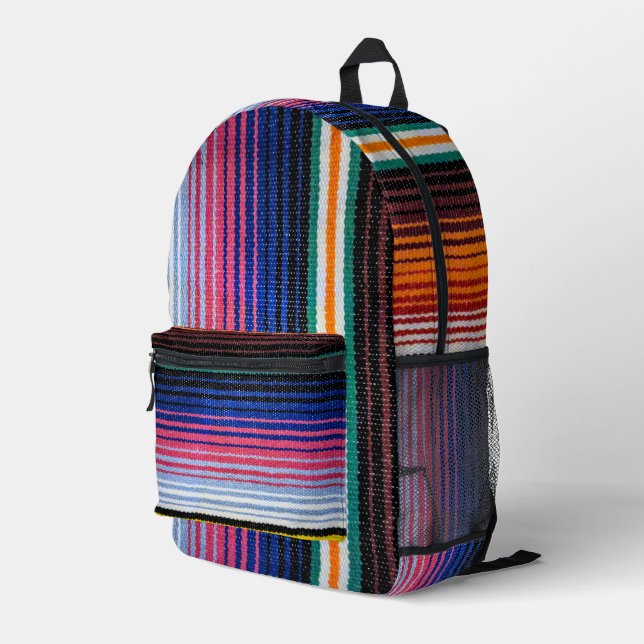 Mexican Fiesta Design Bedruckter Rucksack (Rückseitige Ecke Rechts)