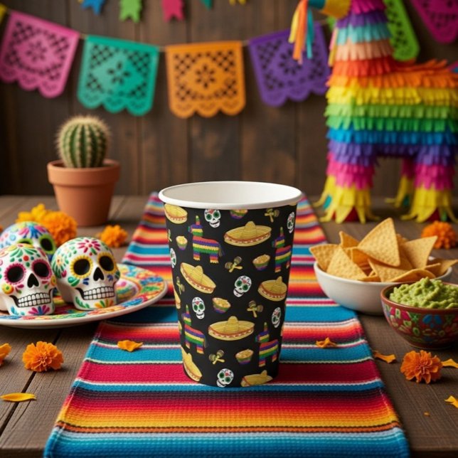 Mexican Fiesta & Día de Muertos Pappbecher (Von Creator hochgeladen)