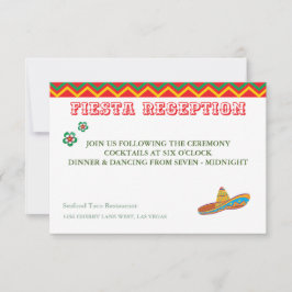 Mexican Fiesta Empfang Details RSVP Karte