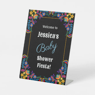 Mexican Fiesta Floral Baby Shower Invitation Sockelschild