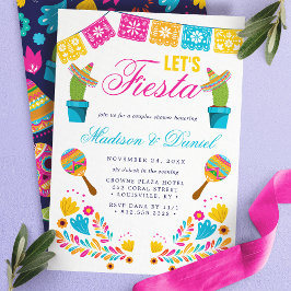 Mexican Fiesta Floral Paares Wedding Shower Einladung