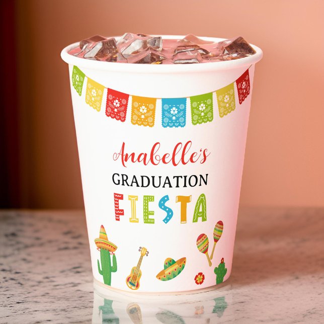 Mexican Fiesta Graduation Party Pappbecher (Von Creator hochgeladen)