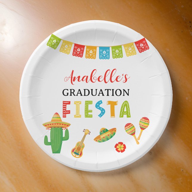 Mexican Fiesta Graduation Party Pappteller (Von Creator hochgeladen)