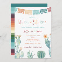 Mexican Fiesta He Esta She ESTA Unisex Baby Shower