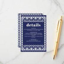 Mexican Fiesta Navy Papel Picado Boho Wedding