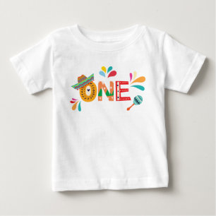 Mexican Fiesta ONE Geburtstag Baby T-shirt