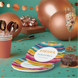 Mexican Fiesta Papel Picado Baby Dusche Pappteller